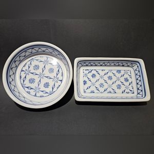 Cobalt Blue White Baking Dishes